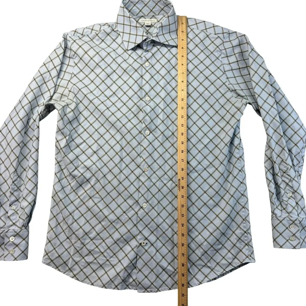 Banana Republic Shirt Men's 16 - 16.5 Large Blue Button Up Long Sleeve Cotton